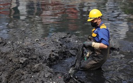 Đã nạo vét 47.000 mét khối bùn thải ở sông Tô Lịch