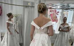 Bức ảnh cô dâu thử váy cưới có gì bất thường?