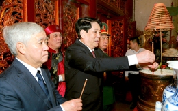 Chủ tịch nước Lương Cường dâng hương giỗ Tổ Hùng Vương