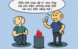 Ông bà thắc mắc việc đốt thẻ visa thay vàng mã
