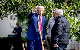 Ông Trump trồng cây tại Nhà Trắng giữa lúc thế giới chao đảo vì thuế quan