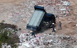 Hình ảnh san lấp chóng vánh đất nông nghiệp được giao, mở cả đường dưới chân cầu