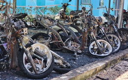 Cháy tại trường quốc tế ở Quảng Ngãi, thiêu rụi nhiều xe máy