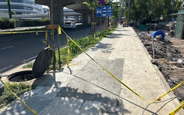 Đã khắc phục xong điểm lún vỉa hè đường nối Trần Quốc Hoàn - Cộng Hòa