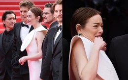 Emma Stone bị ong 'tấn công' hy hữu trên thảm đỏ Cannes
