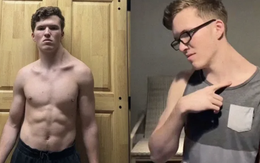 Thanh niên tập gym một nửa cơ thể, nửa còn lại cho... 'nghỉ lễ'