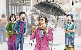 Mưa phi trường phiên bản 'hở keo dán mái'