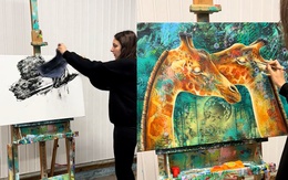 Cô gái vẽ tranh nghệ thuật siêu đỉnh