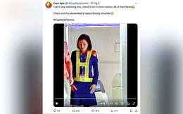 'Nữ tiếp viên Việt Nam đón Tổng thống Pháp Macron với bờ vai rướm máu' là tin giả