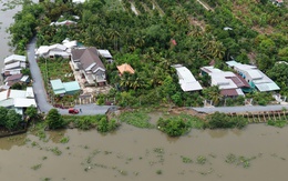 Sạt lở làm hơn 42m đường đổ sụp xuống kênh 28