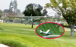 Golfer bàng hoàng chứng kiến máy bay đáp khẩn cấp xuống sân golf