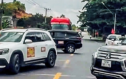 Đoàn xe doanh nhân TP.HCM chặn nhiều điểm quốc lộ 20 đoạn Lâm Đồng để qua đường