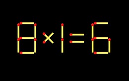 Thử tài IQ: Di chuyển một que diêm để 8x1=6 thành phép tính đúng