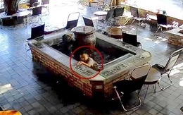 Bé trai ngã xuống bể cá vì nằm ngả ngớn