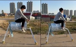 Chàng trai chế tạo ngựa sắt chạy động cơ bằng cơm