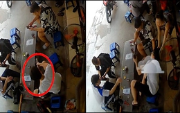 Nữ chủ quán phản xạ cực nhanh đỡ thanh niên say thuốc lào