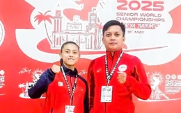 Huỳnh Hà Hữu Hiếu 2 lần liên tiếp vô địch muay Thái thế giới