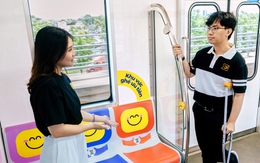 Những chiếc ghế nhiều màu biết ‘nhường chỗ’ trên metro số 1