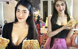 'Hot girl trứng chiên' khiến cả khu chợ đêm bừng sáng
