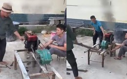Hú hồn với máy bổ củi 'độc lạ Bình Dương'
