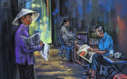 Thương những sạp báo cuối cùng ở TP.HCM qua tranh vẽ của Lê Sa Long