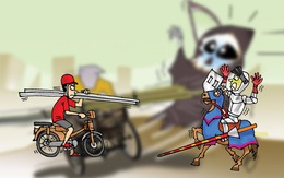 Thần chết... suýt chết vì hiệp sĩ cồng kềnh tung hoành trên đường phố