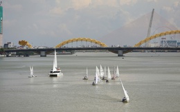 Cảnh tượng lạ ở Đà Nẵng: 15 chiếc thuyền buồm tô điểm sông Hàn