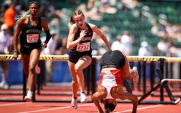 Pha xử lý thông minh bất ngờ giúp VĐV điền kinh té ngã vẫn về nhất