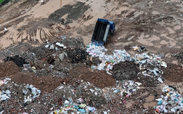 Toàn cảnh khu đất nông nghiệp rộng hàng ngàn mét vuông bị đổ thải, san lấp lấy mặt bằng ở Hà Nội