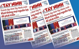 Bản in Báo Tây Ninh ra số đầu tiên ngày hợp nhất tỉnh, mỗi tuần phát hành 5 kỳ