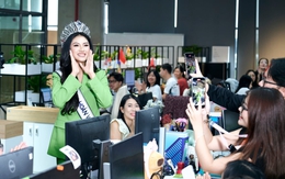 Hoa hậu Phương Linh trở lại nơi làm việc cũ trong chuyến 'Company Coming' độc đáo