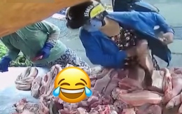 Sạp thịt heo bất ổn bị trộm thịt theo đủ phong cách