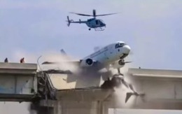 Video máy bay Pakistan gặp nạn được trực thăng Ấn Độ giúp hạ cánh là giả