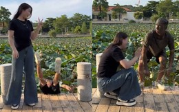 Ngã xuống ao vì mải mê canh góc máy để 'sống ảo' cùng bạn gái