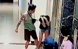 Người đàn ông xăm trổ đánh dã man phụ nữ trước mặt nhiều trẻ nhỏ