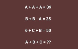 Người chỉ số IQ 130 mới giải được bài toán này trong 10 giây