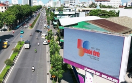 Logo kỷ niệm 50 năm thành lập báo Tuổi Trẻ xuất hiện ở các tỉnh thành miền Trung - Tây Nguyên