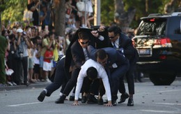 Cảnh vệ trổ tài chống khủng bố, bảo vệ yếu nhân đầy kịch tính trên phố đi bộ
