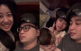 Vợ troll chồng khi đội mũ bảo hiểm đi ngủ