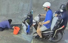 Camera an ninh lật tẩy người đàn ông lê lết ăn xin bất ngờ đứng dậy chạy xe máy