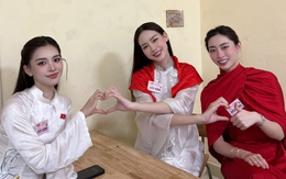 Hoa hậu Tiểu Vy, Bảo Ngọc, Lương Thùy Linh hòa cùng niềm vui ngày Quốc khánh 2-9