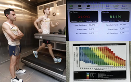 VĐV điền kinh rèn sức chịu đựng ở căn cứ không quân trước giải thế giới