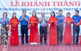 Khánh thành công trình kè chống sạt lở trường học ở Lào Cai do Thành đoàn TP.HCM tài trợ