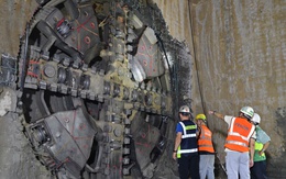 Máy đào hầm 'Táo bạo' thuộc dự án metro Nhổn - ga Hà Nội đã đào tới ga ngầm Cát Linh