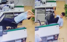 Thanh niên ngã ngửa khi đang vươn vai