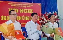 Cà Mau điều chuyển hiệu trưởng Trường THPT Lê Hồng Phong về trường Lê Văn Đẩu