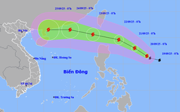Bão Ragasa mạnh lên cấp 12, giật cấp 15, dự báo vào vịnh Bắc Bộ