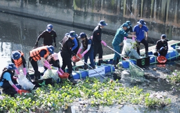 Ra mắt công trình lắp đặt phao chắn rác, xây dựng phường Bình Hưng Hòa xanh