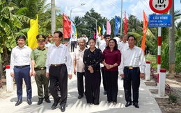 Khánh thành 4 cây cầu nông thôn do trung tướng Đinh Văn Nơi vận động xây dựng