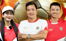 Cựu danh thủ Hồng Sơn và Cầu thủ nhí